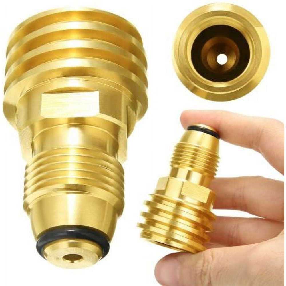 Flame King 4-Port Tee Propane Adapter POL Inlet 1/4 Inverted